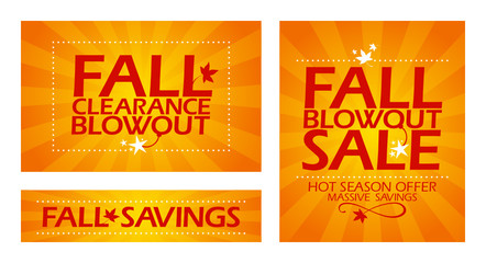 Final fall clearance sale banners.