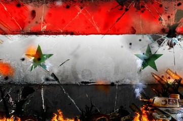 syria - war conflict illustration