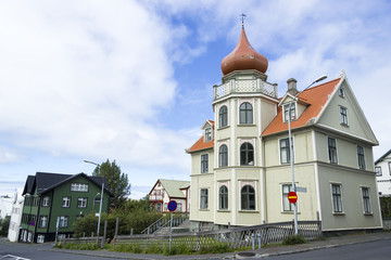 Fototapeta na wymiar Buildings in Reykjavik