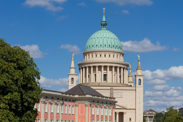 Obraz premium Dome of Potsdam and rebuilded city castle in Germany