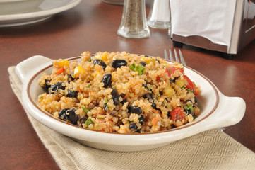 Quinoa and black bean salad