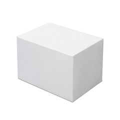 White box isolated on white background