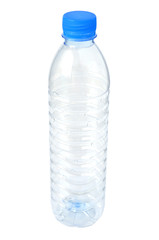 Empty plastic water bottle