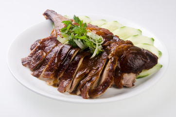 duck. roast duck traditional chinese cuisine