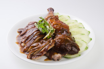 duck. roast duck traditional chinese cuisine