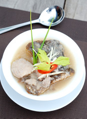 fish and taro soup