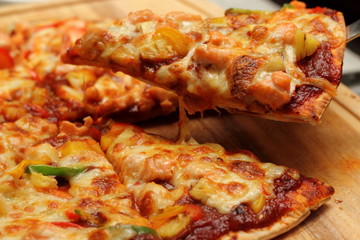 Traditional italian seafood pizza