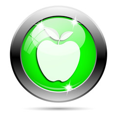 Metallic green glossy icon