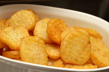 Fried potatoes Warm hot in buffet