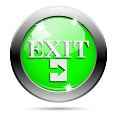 Metallic green glossy icon