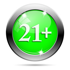 Obraz premium Metallic green glossy icon