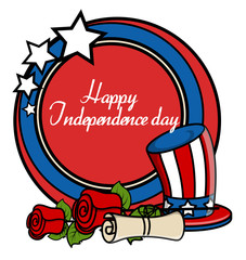 Memorial Banner - 4th of July Vector Illustration