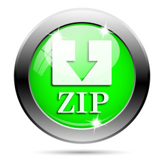 Metallic green glossy icon