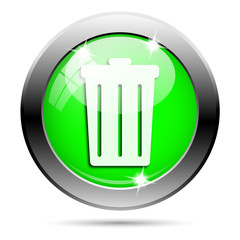 Metallic green glossy icon