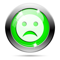 Fototapeta premium Metallic green glossy icon