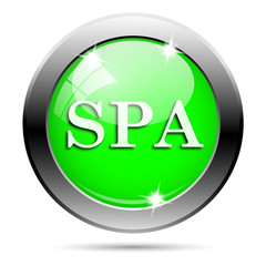 Metallic green glossy icon