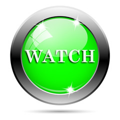 Metallic green glossy icon