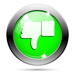 Fototapeta premium Metallic green glossy icon