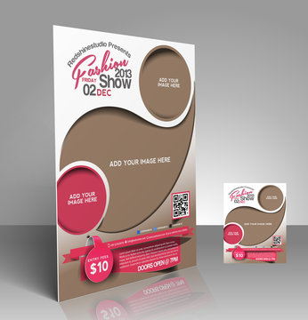 Vector Fashion Flyer, Magazine Cover & Poster Template