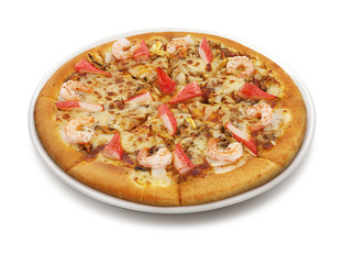 Pizza isolated over white background