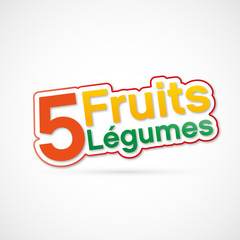 Fototapeta premium 5 fruits et légumes
