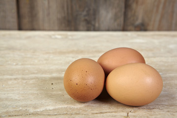 eggs on the kitchen counter.