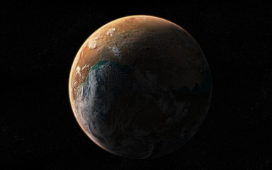 Obraz na płótnie Canvas Extraterrestrial desert planet