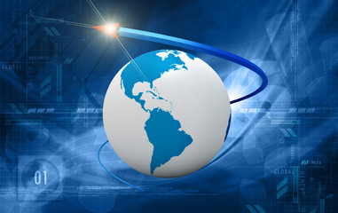 Business growth globe