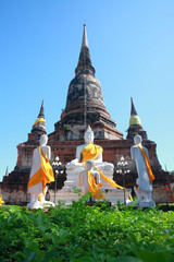 Fototapeta na wymiar Yai Chai Mongkol Temple, Ayutthaya, Tajlandia