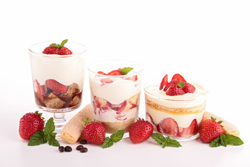 isolated tiramisu