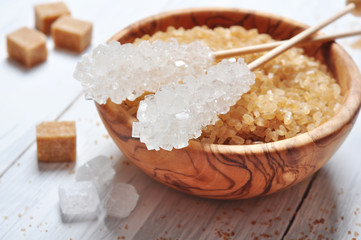 brown and white sugar