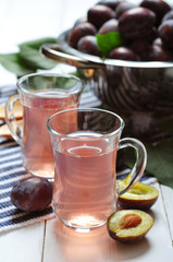 Fresh plum drink