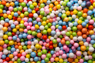 Small colored balls.