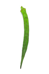 Okra isolated on white background