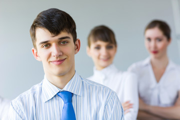 Young smiling businessman