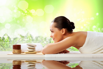 Girl at spa massage