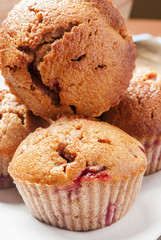 homemade strawberry and orange muffins