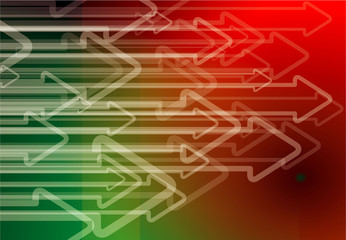 Rainbow arrow vector background.