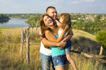 Young happy family