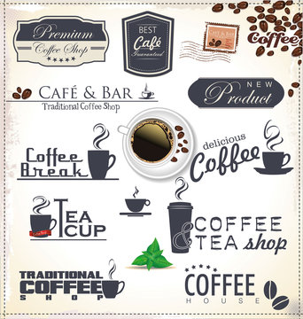 Coffee badge and labels