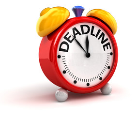 Deadline time  (clipping path included)