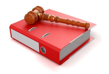 Wooden Mallet and Document