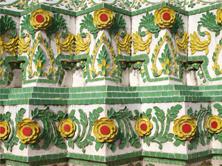 Colorful ceramic Thai pattern