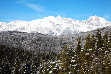 An image of Alps near Innsbruck covered in snow