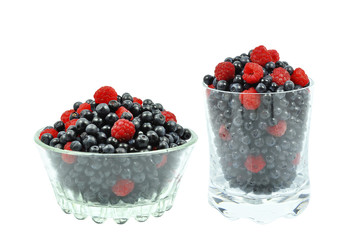 berries in a glass