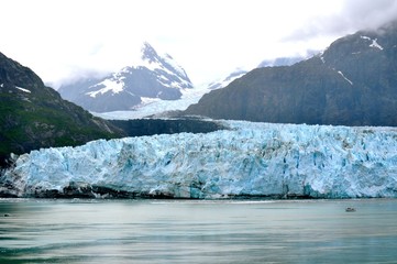 Alaskan Glacier and boat right