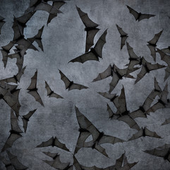 bats in the dark cloudy sky, perfect halloween background