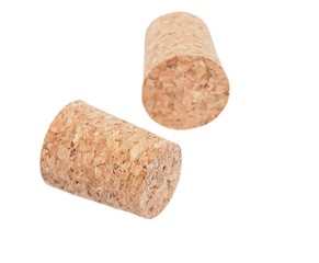 wine corks isolated on white (jars, vials)