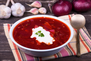 Russian and ukraine cuisine - borsch