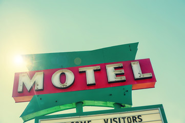 South West Route 66 motel sign